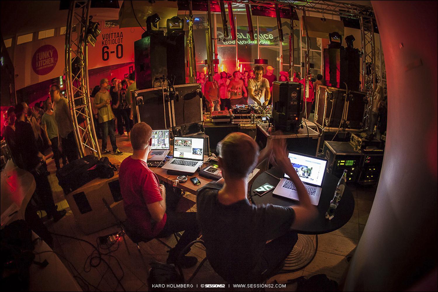 Room Service LIve Stream Setup 2014 | Photo:Karo Holmberg